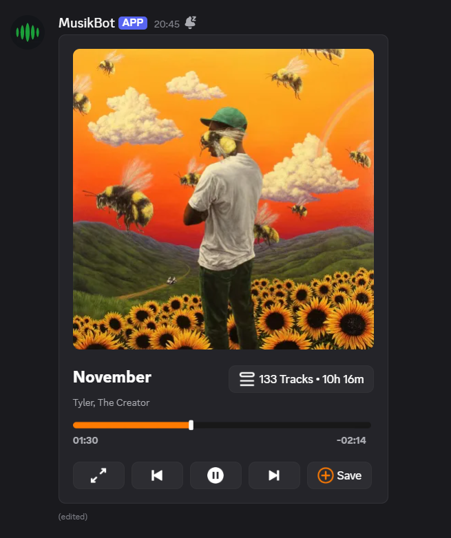 Live player with adaptive color