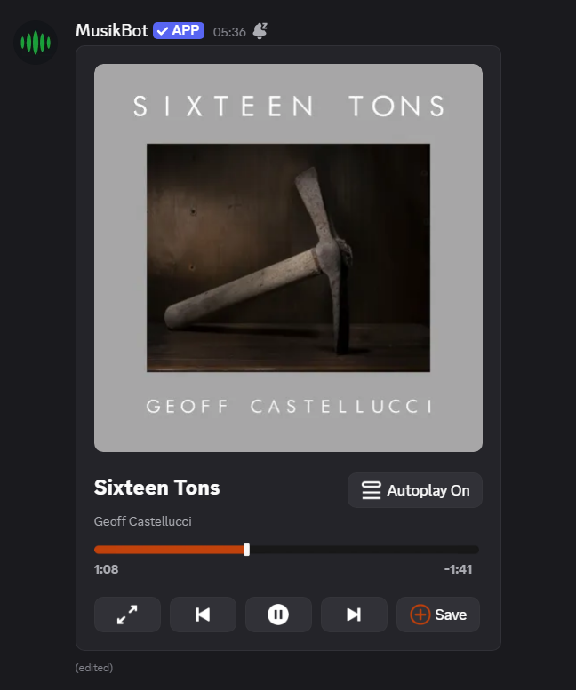 Sixteen Tons – Geoff Castellucci